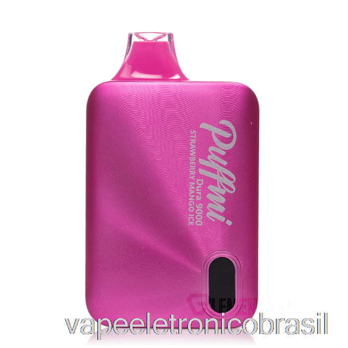 Vape Recarregável Puffmi Dura 9000 Descartável Morango Manga Gelo